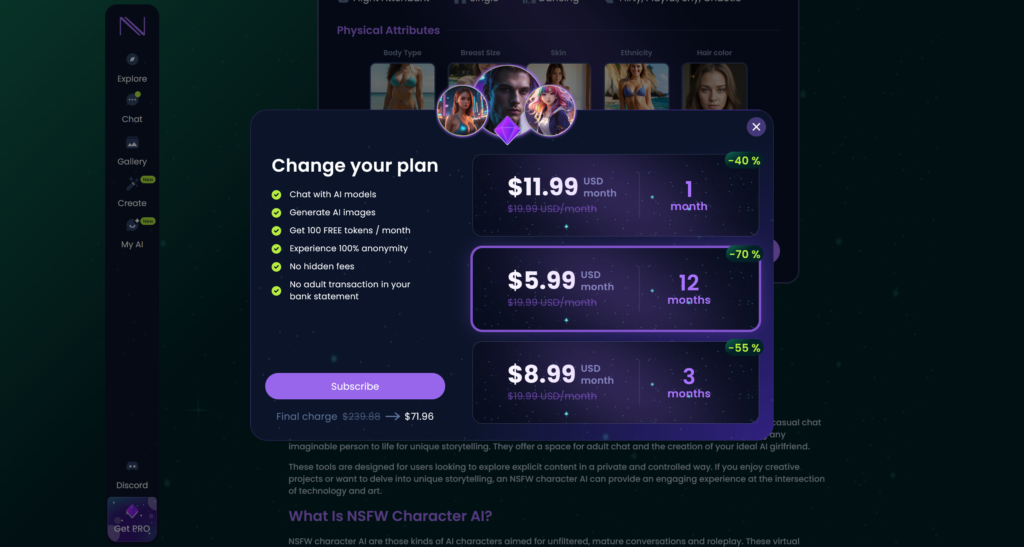 Infatuated.ai pricing plans and premium subscription options
