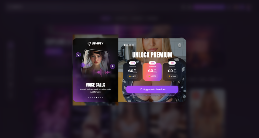 Swipey.ai pricing plans and premium subscription options